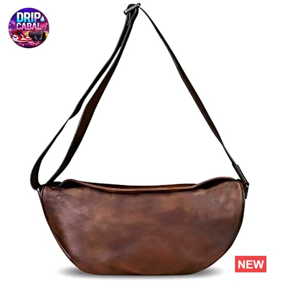 Genuine Leather Sling Backpack Crossbody Daypack Vintage Handmade main image 7